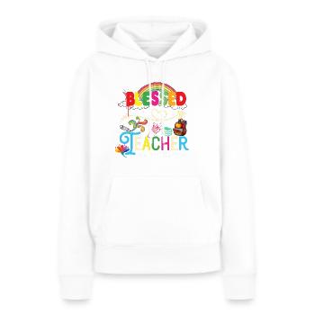 Sweet Teacher Back To School - Frauen Premium Bio Hoodie - Weiß - Vorne - Julia (174cm)