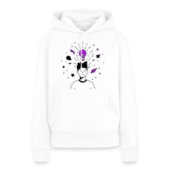 idea - Women’s Premium Organic Hoodie - white - Front - Julia (174cm)