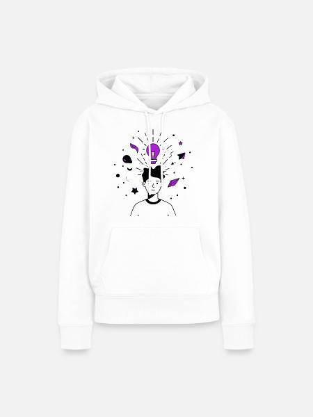 Idee - Frauen Premium Bio Hoodie - Weiß