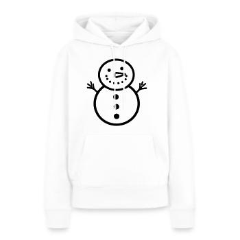 Bonhomme de neige - Sweat à capuche Premium bio Femme - blanc - Devant - Julia (174cm)
