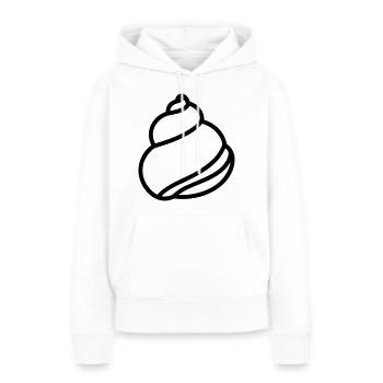 Muschel - Frauen Premium Bio Hoodie - Weiß - Vorne - Julia (174cm)