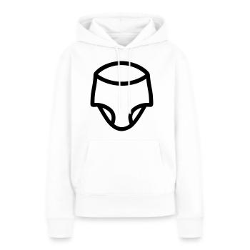 Couche - Sweat à capuche Premium bio Femme - blanc - Devant - Julia (174cm)