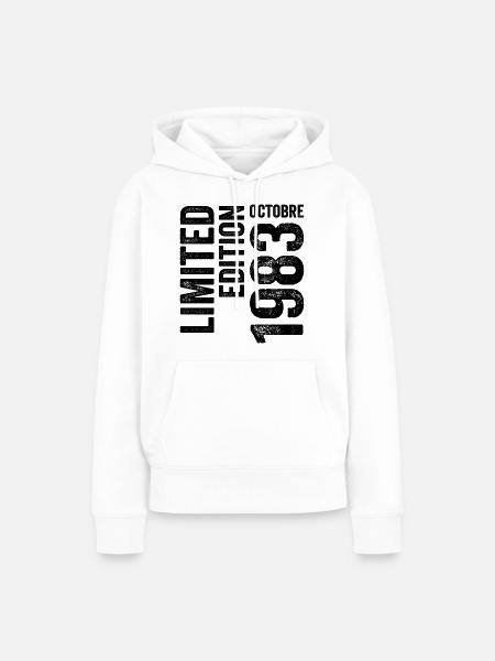 1983  - Frauen Premium Bio Hoodie - Weiß