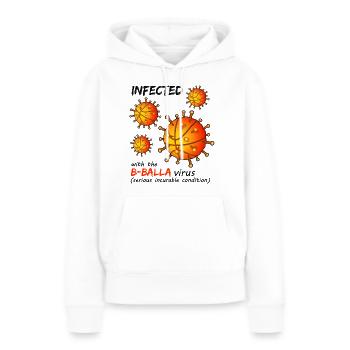 Virus du basket-ball de B-Balla - Sweat à capuche Premium bio Femme - blanc - Devant - Julia (174cm)