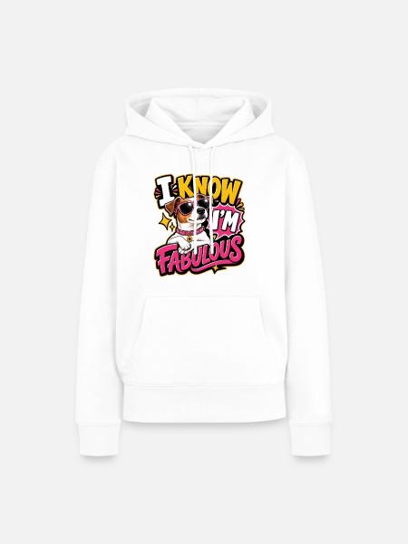 Jack Russell Terrier - Frauen Premium Bio Hoodie - Weiß