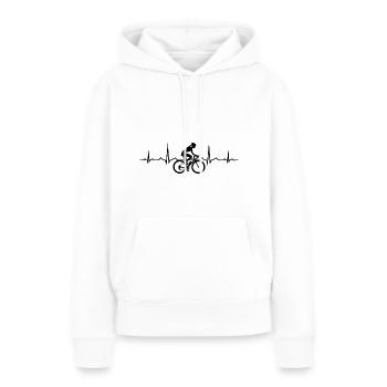 Cyclisme VTT Vélo VTT Vélo Vélo - Sweat à capuche Premium bio Femme - blanc - Devant - Julia (174cm)