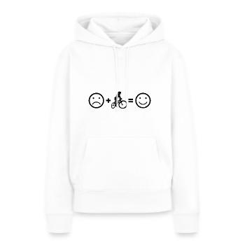 MTB Radfahren Damen Mountainbike Herren Mountainbi - Frauen Premium Bio Hoodie - Weiß - Vorne - Julia (174cm)