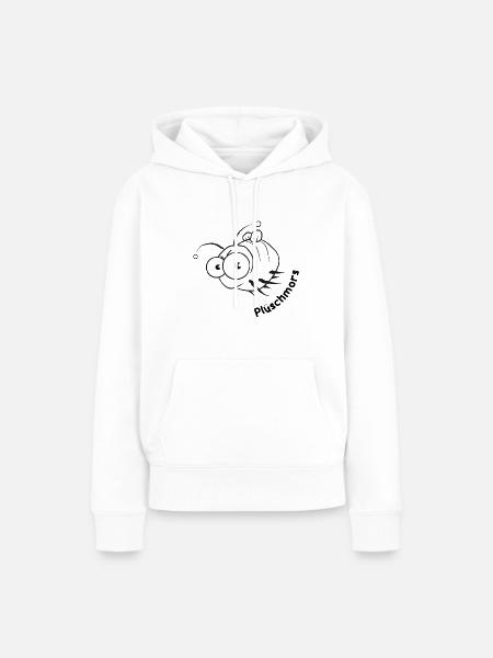 Plüschmors - Hummel auf Plattdeutsch (schwarz) - Frauen Premium Bio Hoodie - Weiß