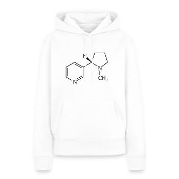 Nikotin Zigarette - Frauen Premium Bio Hoodie - Weiß - Vorne - Julia (174cm)