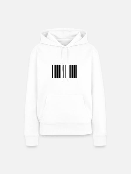 Barcode Strichcode - Frauen Premium Bio Hoodie - Weiß