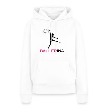 Frauen Basketball Ballerina Baller basketballer - Frauen Premium Bio Hoodie - Weiß - Vorne - Julia (174cm)