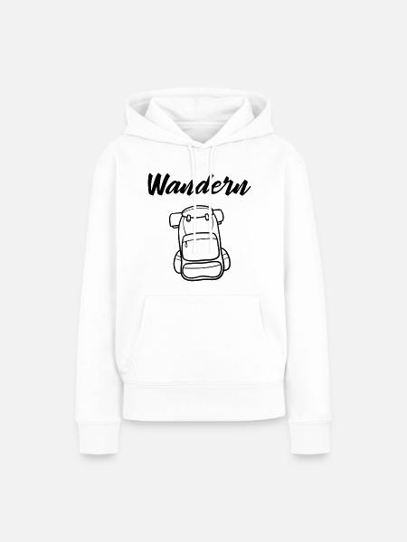 Wandern Backpack - Frauen Premium Bio Hoodie - Weiß