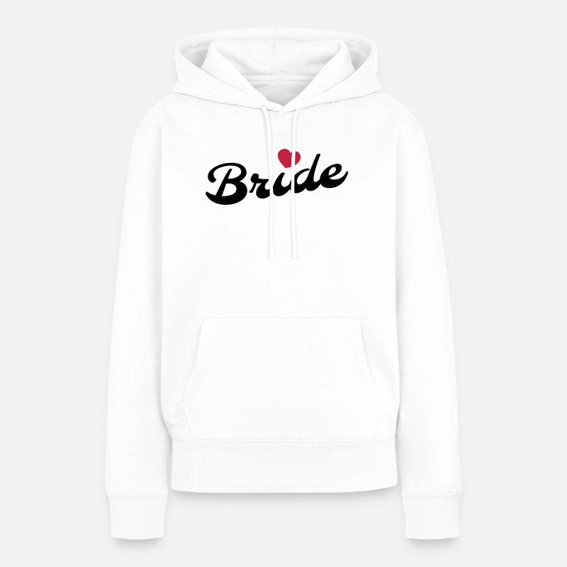 She is the Bride - Frauen Premium Bio Hoodie - Weiß