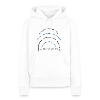 Afrikanische Sprichwörter - Zitate - Frauen Premium Bio Hoodie - Weiß - Vorne - Julia (174cm)