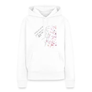 separate the best / Pink Dots - Frauen Premium Bio Hoodie - Weiß - Vorne - Julia (174cm)