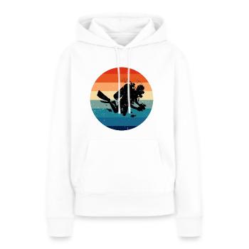 Scuba Diver Diver Scuba Diver Hommes - Sweat à capuche Premium bio Femme - blanc - Devant - Julia (174cm)
