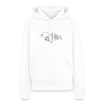 Bulbe de poisson en haute mer - Sweat à capuche Premium bio Femme - blanc - Devant - Julia (174cm)