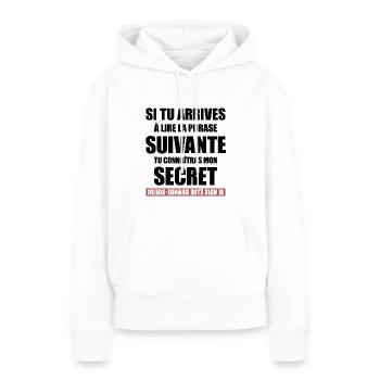 FUTURE GRANDE SOEUR - Sweat à capuche Premium bio Femme - blanc - Devant - Julia (174cm)