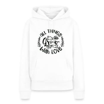 Herbst Familienfußball - Frauen Premium Bio Hoodie - Weiß - Vorne - Julia (174cm)