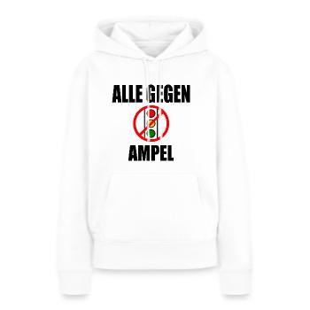 Alle gegen ampel - Frauen Premium Bio Hoodie - Weiß - Vorne - Julia (174cm)
