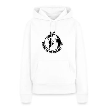 DER IS NO PLANET B - Den Planeten schützen - Frauen Premium Bio Hoodie - Weiß - Vorne - Julia (174cm)