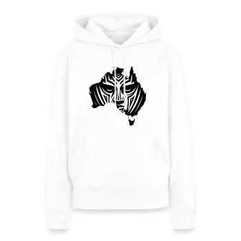 Le continent australien avec le visage - Sweat à capuche Premium bio Femme - blanc - Devant - Julia (174cm)