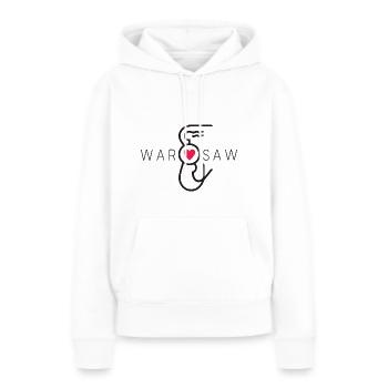 Warschauer Meerjungfrau - Frauen Premium Bio Hoodie - Weiß - Vorne - Julia (174cm)