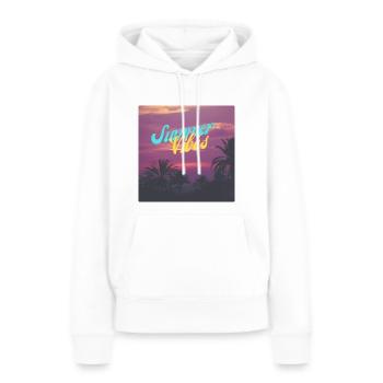 Summer Vibe - Frauen Premium Bio Hoodie - Weiß - Vorne - Julia (174cm)