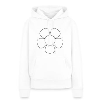 Blume - Frauen Premium Bio Hoodie - Weiß - Vorne - Julia (174cm)