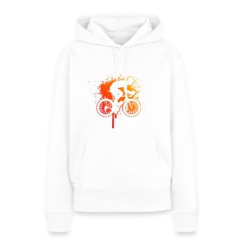Vélo de route Cycliste de route Vélo de route Vélo de route - Sweat à capuche Premium bio Femme - blanc - Devant - Julia (174cm)