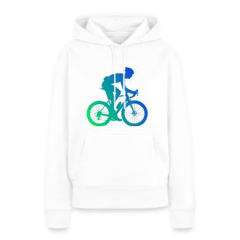 Cyclisme de route Vélo de route Vélo de route Vélo de route - Sweat à capuche Premium bio Femme - blanc - Devant - Julia (174cm)