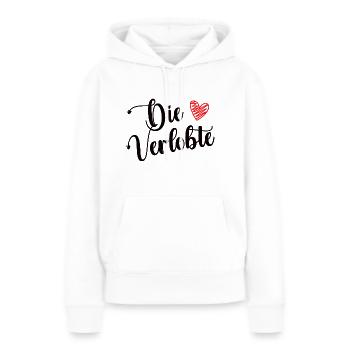 Die Verlobte Freundin Verloben Verlobung Hochzeit - Frauen Premium Bio Hoodie - Weiß - Vorne - Julia (174cm)