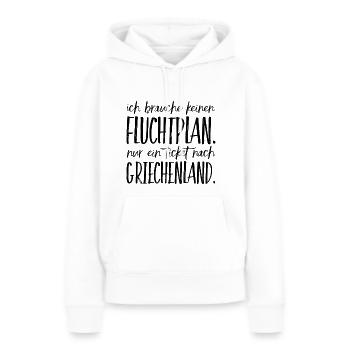 Lustiger Griechischer Spruch Griechenland Geschenk - Frauen Premium Bio Hoodie - Weiß - Vorne - Julia (174cm)