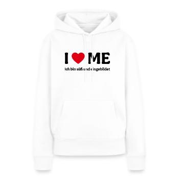 I love me - Ich bin süß und eingebildet - Frauen Premium Bio Hoodie - Weiß - Vorne - Julia (174cm)