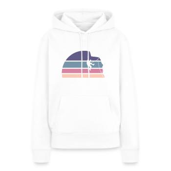 Sturz ins Nichts - Frauen Premium Bio Hoodie - Weiß - Vorne - Julia (174cm)