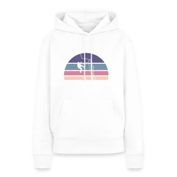 Sturz ins Leere - Frauen Premium Bio Hoodie - Weiß - Vorne - Julia (174cm)
