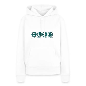 Snowboarder Board Snowboard Boarder Snowboarding - Sweat à capuche Premium bio Femme - blanc - Devant - Julia (174cm)