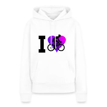 Vélo de route pour femmes Vélo de route Vélo de route Vélo de route - Sweat à capuche Premium bio Femme - blanc - Devant - Julia (174cm)