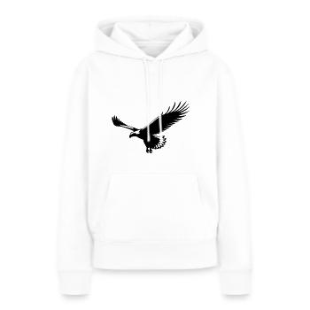 L’aigle s’élève dans les airs en vol thermique - Sweat à capuche Premium bio Femme - blanc - Devant - Julia (174cm)