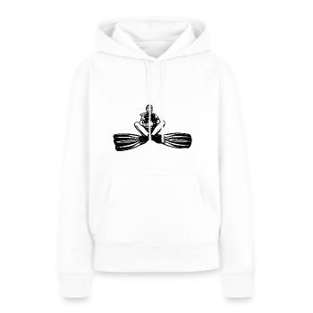 Schwereloser Taucher Leidenschaft Unterwasserwelt - Frauen Premium Bio Hoodie - Weiß - Vorne - Julia (174cm)