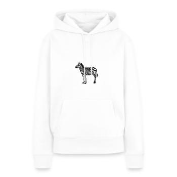 Zebra - Frauen Premium Bio Hoodie - Weiß - Vorne - Julia (174cm)