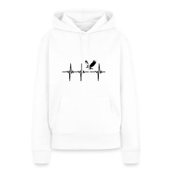 Herzschlag für fliegende Fischadler - Frauen Premium Bio Hoodie - Weiß - Vorne - Julia (174cm)