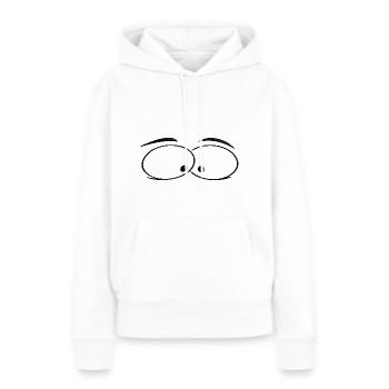 Lustige Augen - Frauen Premium Bio Hoodie - Weiß - Vorne - Julia (174cm)