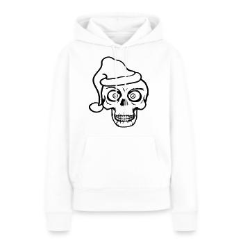 horror augen cool schaedel weihnachten santa claus - Frauen Premium Bio Hoodie - Weiß - Vorne - Julia (174cm)