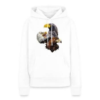 Raubvögel - Frauen Premium Bio Hoodie - Weiß - Vorne - Julia (174cm)