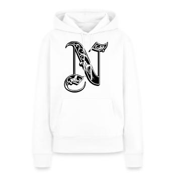 N - Women’s Premium Organic Hoodie - white - Front - Julia (174cm)