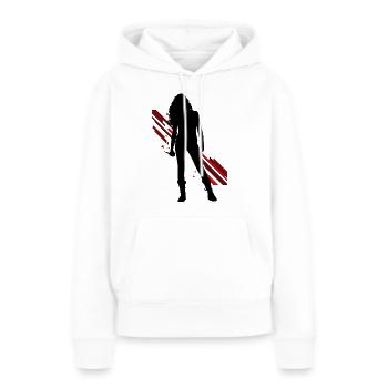 Académie Rose Vampire - Sweat à capuche Premium bio Femme - blanc - Devant - Julia (174cm)
