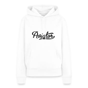 Aviateur - Sweat à capuche Premium bio Femme - blanc - Devant - Julia (174cm)