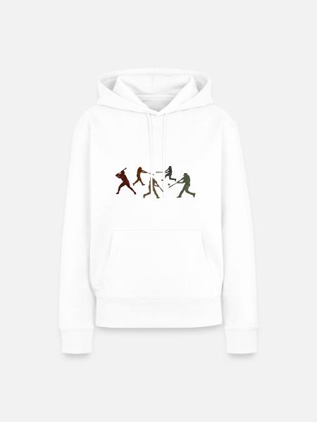 Baseball - Frauen Premium Bio Hoodie - Weiß