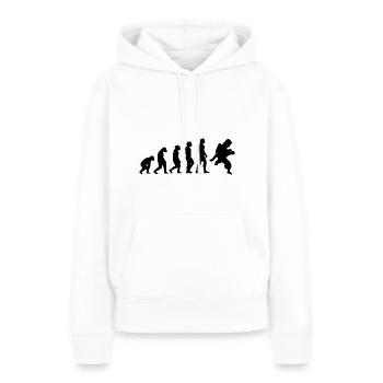 Evolution und Fire Brigader - - Frauen Premium Bio Hoodie - Weiß - Vorne - Julia (174cm)